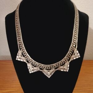 DANNIJO Silver Chevron Necklace